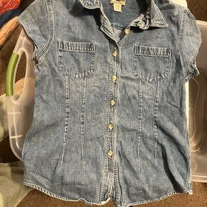 Denim Button-Up Shirt
